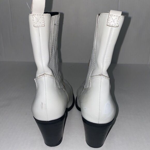 ALDO Women's Shoes Drerissa Leather Pointed Toe Ankle Cowboy White 7.5 - Picture 4 of 7